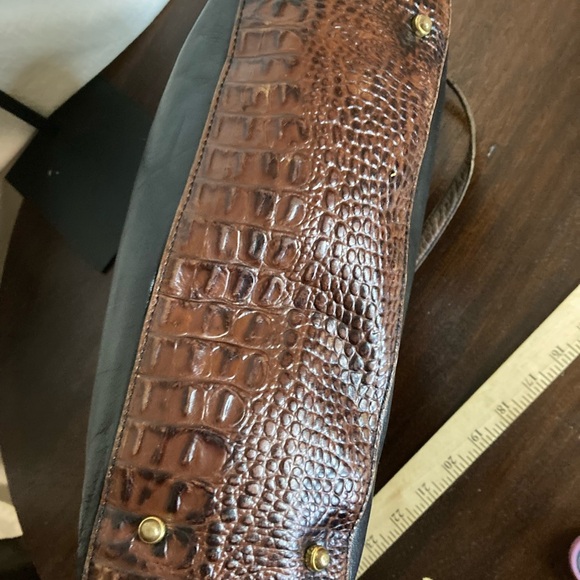 BRAHMIN ANNA BLACK TUSCAN LEATHER VINTAGE SHOULDERBAG TOTE - Picture 5 of 13